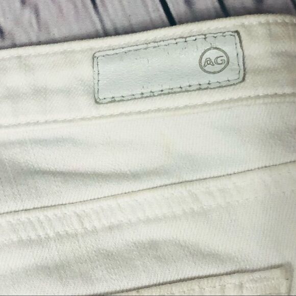 AG Adriano Goldschmied Painted White The Prima Mid Rise Cigarette Denim Jeans 28 - Picture 7 of 12